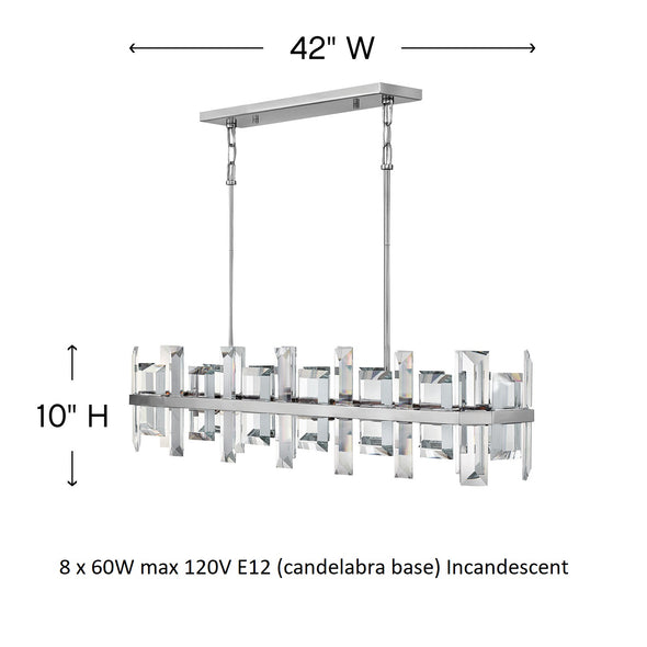 Odete Stem Hung Linear Chandelier