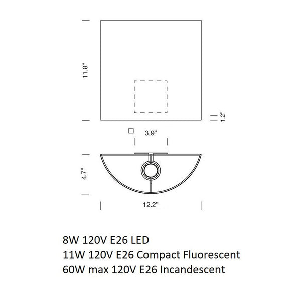 Comodin Square Wall Light