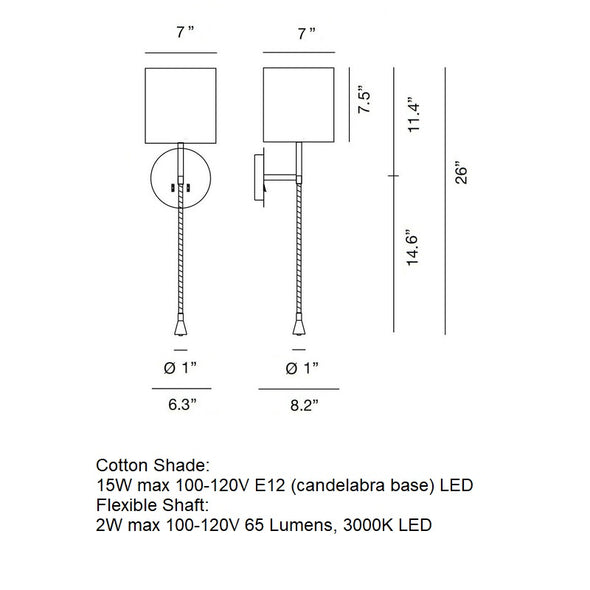 Hotel- Python Square Wall Light