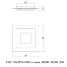 Offset LED Flush Mount