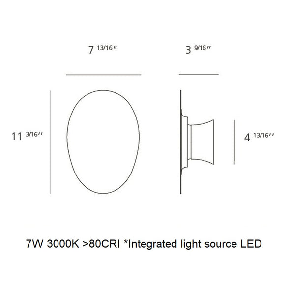 Facce Alpha Raised LED Wall/Ceiling Light