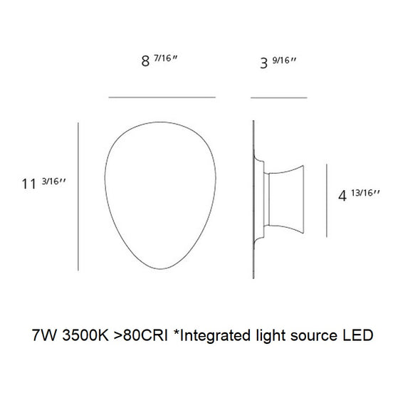 Facce Tetro Raised LED Wall/Ceiling Light