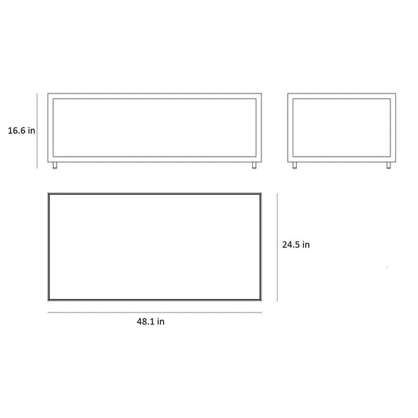 Rectangular Level Outdoor Coffee Table