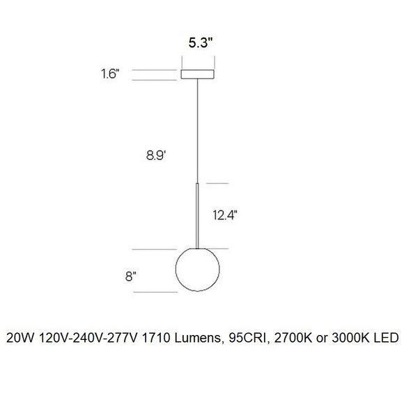 Bola Sphere Pendant Light