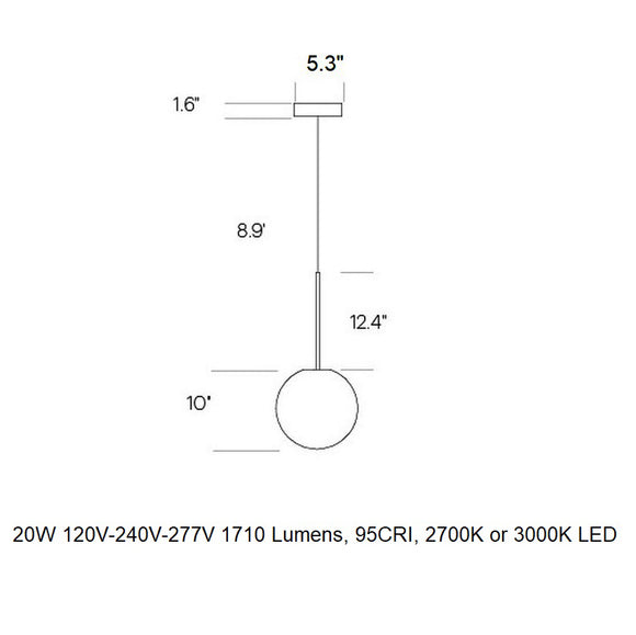 Bola Sphere Pendant Light