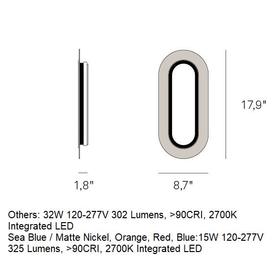Lens Oval LED Wall Sconce