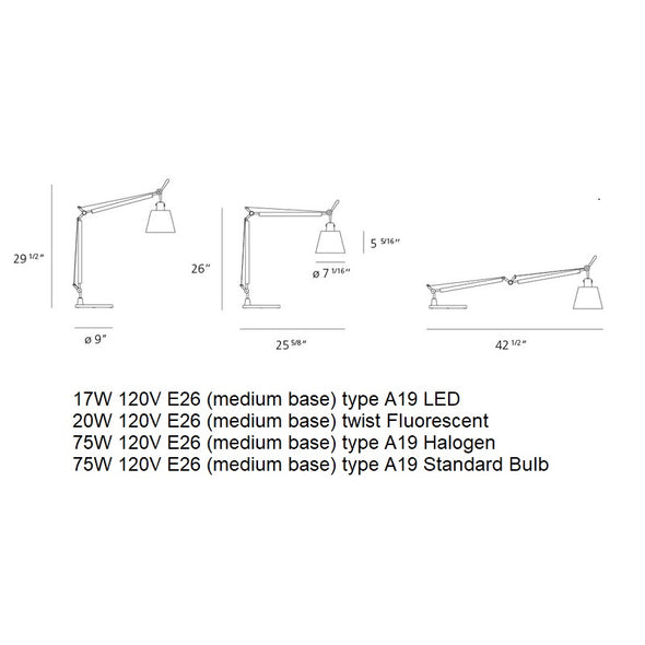 Tolomeo Table Lamp With Shade