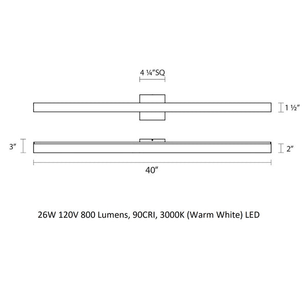 Sq-bar Bathroom Vanity Light