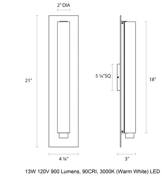 Tubo Slim Panel Bathroom Vanity Light