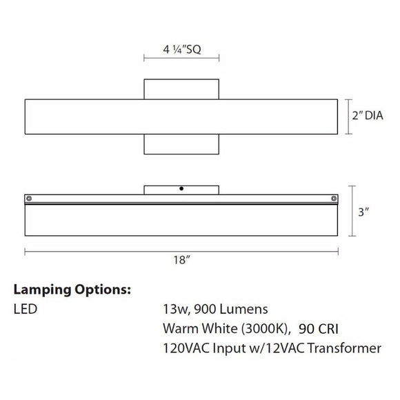 Tubo Slim Bathroom Vanity Light