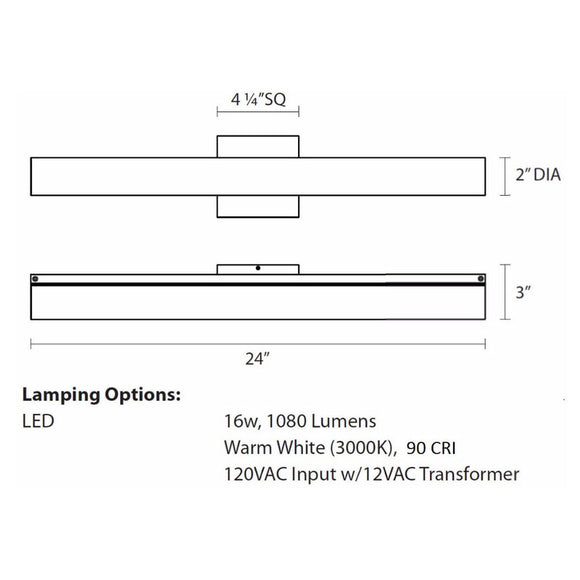 Tubo Slim Bathroom Vanity Light