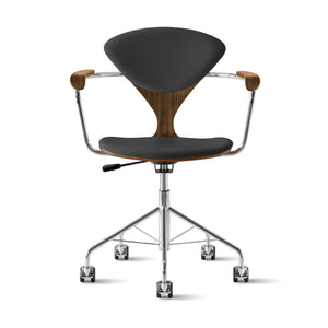 Task Office Chair with Arms - Upholstered Seat and Back