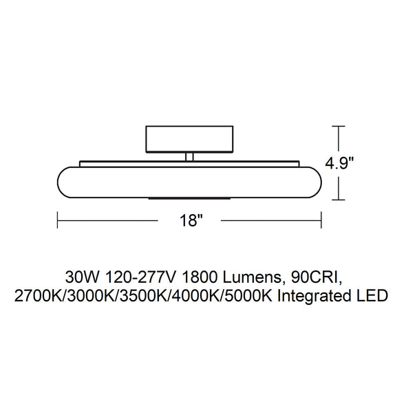 June LED Semi Flush Mount