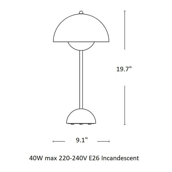 Flowerpot VP3 Table Lamp