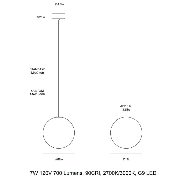 Glass LED Pendant Light