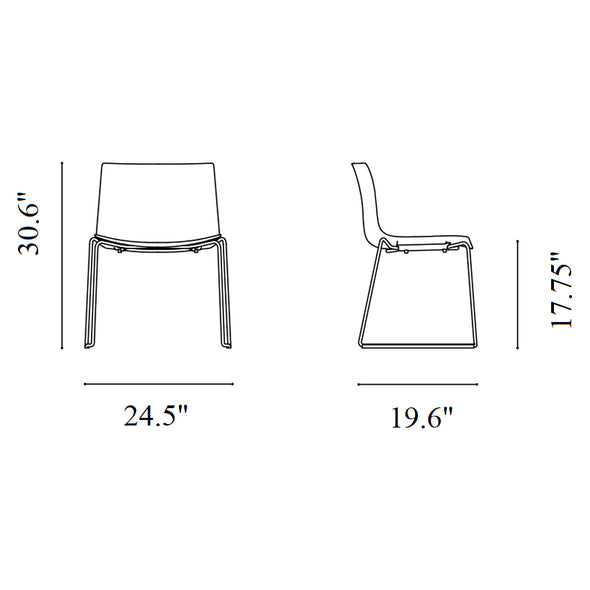 Catifa Carta Dining Chair with Sled Base