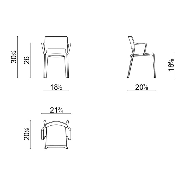 Juno Outdoor Dining Armchair with 4 Legs