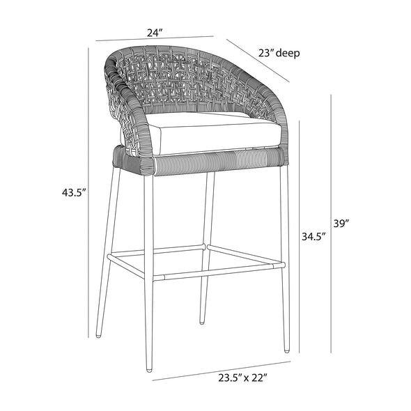 Juri Outdoor Bar and Counter Stool
