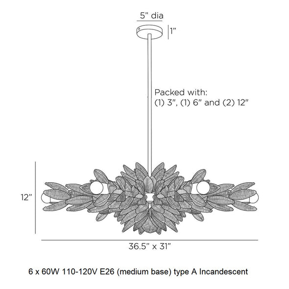 Kasai Semi Flush Mount