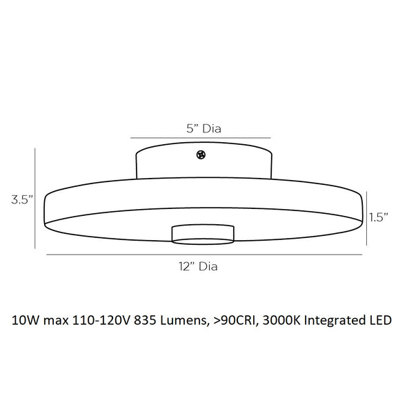 Moers LED Flush Mount