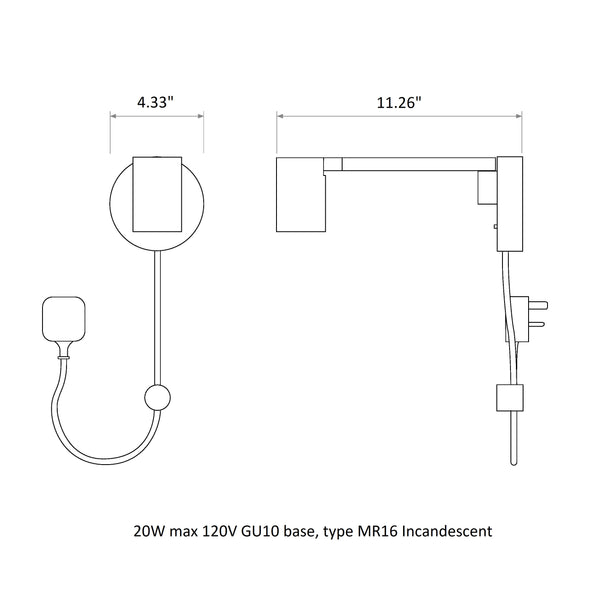 Ascoli Swing Plug-In Wall Sconce