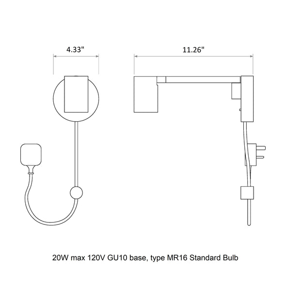 Ascoli Swing Plug-In Wall Sconce