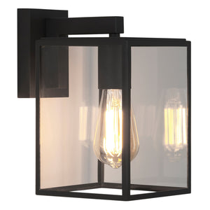 Small: 10.7 in height Box Lantern Outdoor Wall Sconce OPEN BOX