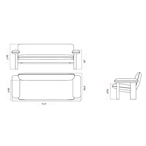 Brasilia Sheepskin 2-Seater Sofa