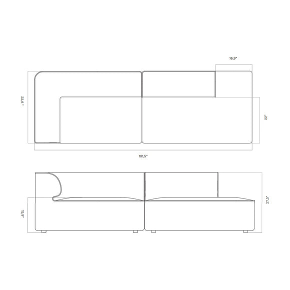 Eave Modular Open Sofa