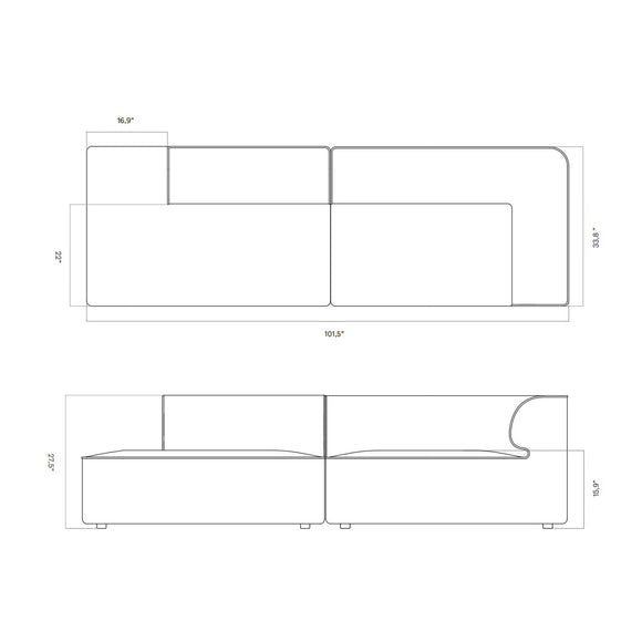 Eave Modular Open Sofa