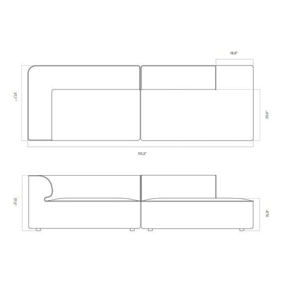 Eave Modular Open Sofa