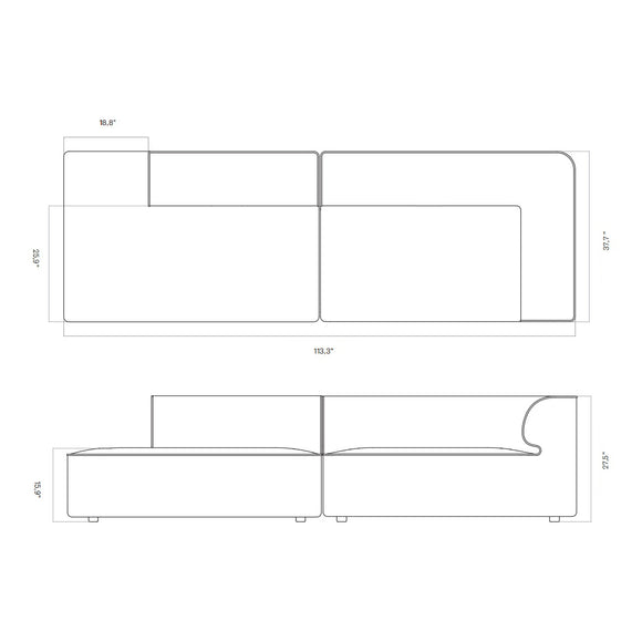 Eave Modular Open Sofa