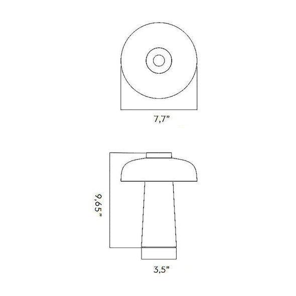 Reverse Outdoor Portable Table Lamp