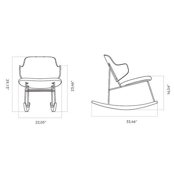 The Penguin Fully Upholstered Rocking Chair