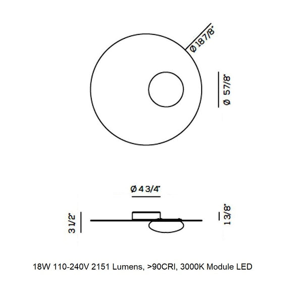 Kwic Wall/Ceiling Light