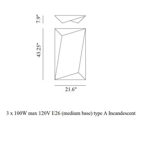 Ukiyo Rectangular Flush Mount