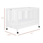 Maki Portable Folding Crib with Toddler Bed Conversion Kit