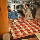 Basket Weave Blood Orange Rug