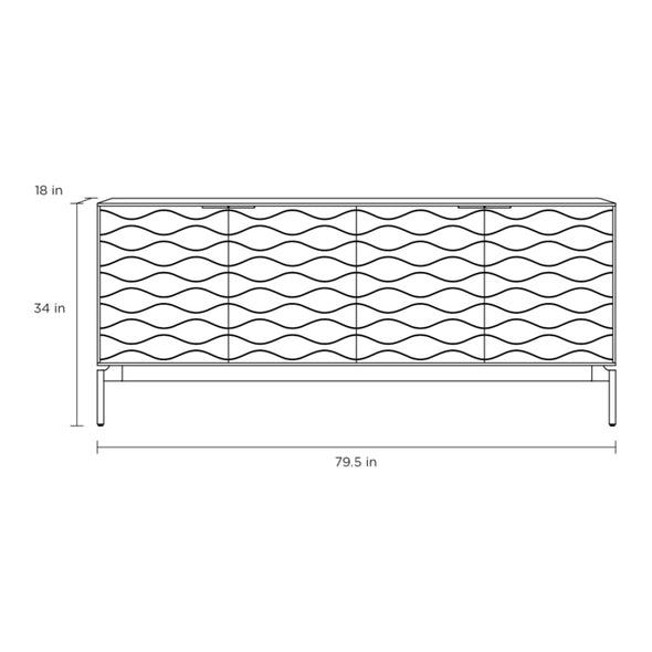 Ripple 4-Door Credenza