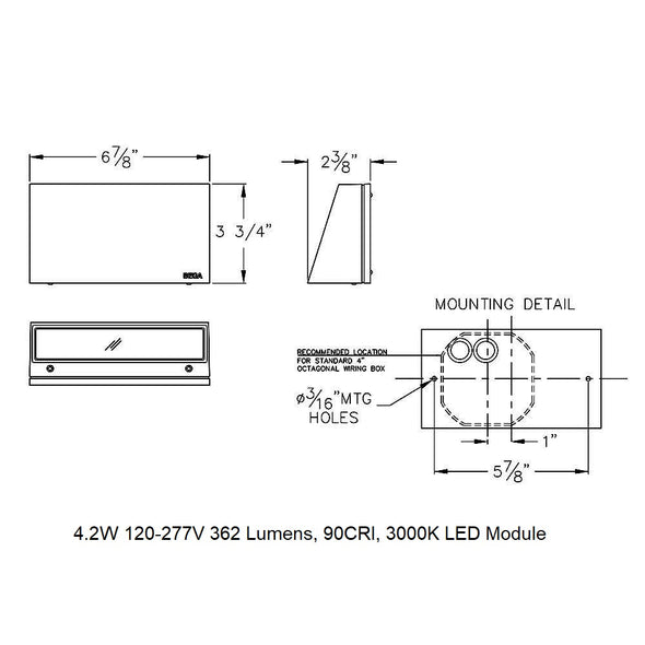 B22261 Outdoor LED Wall Sconce