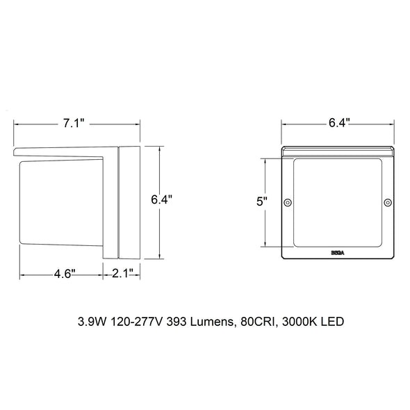 B33327/B33328 Impact Resistant Outdoor LED Wall Sconce