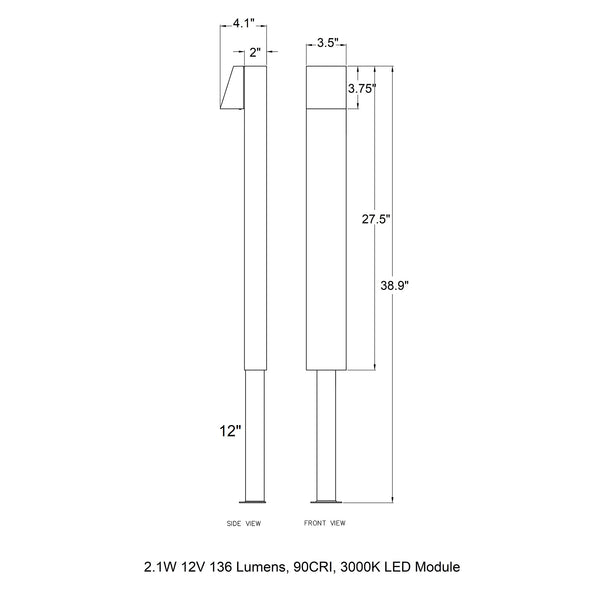 B77237/B77238 Garden Outdoor LED Bollard Light