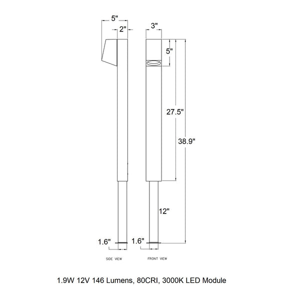 B77239/B77249 Garden Outdoor LED Bollard Light