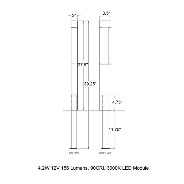 B77265/B77266 Garden Outdoor LED Bollard Light
