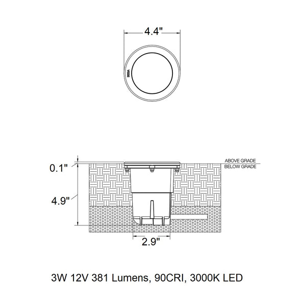 B84084/B84086 Outdoor LED Garden In-Grade Lamp