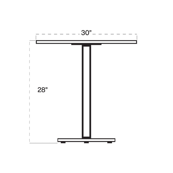 Pedestal Round Cafe Table