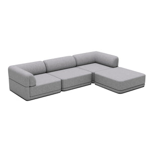 The Cube Three Seater Sofa with Ottoman