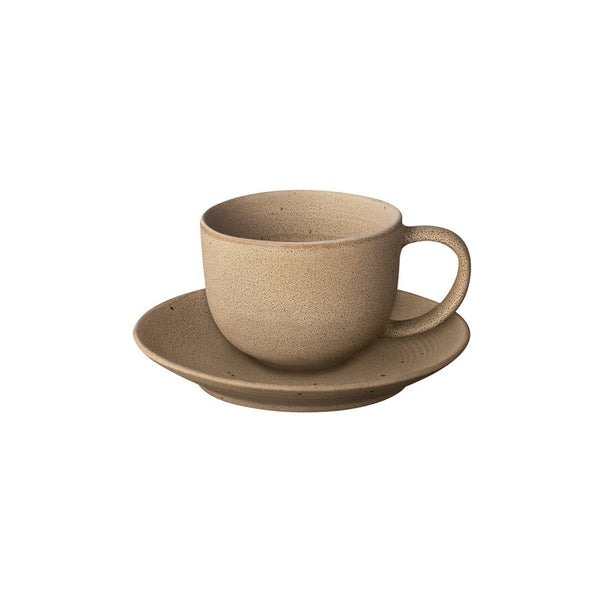 Kumi Stoneware Coffee Cup with Saucer (Set of 2)