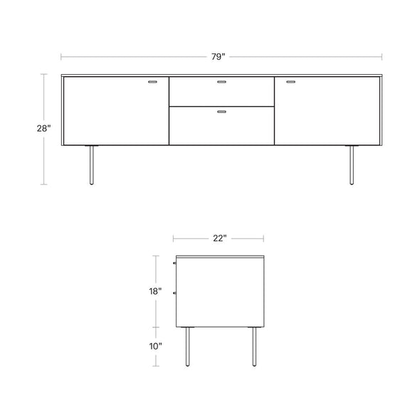 Fable 2 Door / 2 Drawer Console