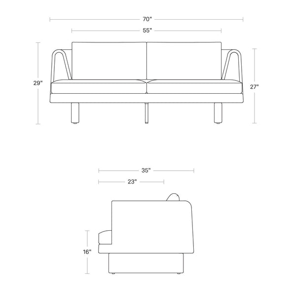 Loophole Outdoor 2 Seat Sofa